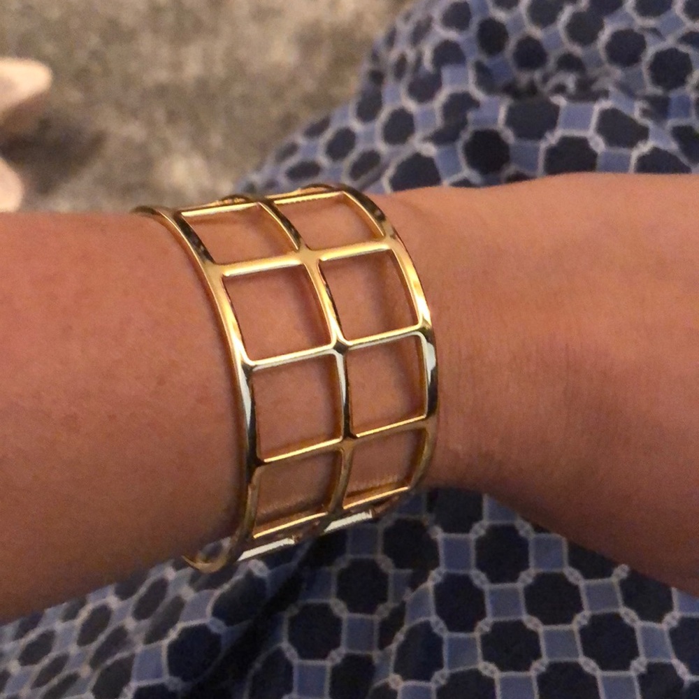 Baublebar gold cuff bracelet. Slightly adjustable
